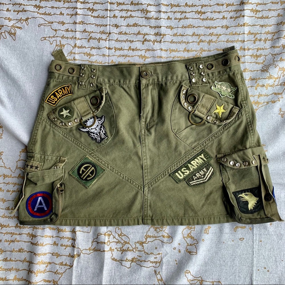 Tell premium surplus army skirt